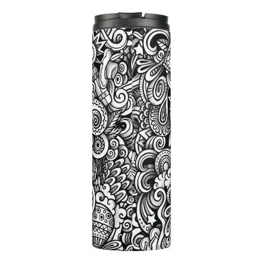 Retro Hippie und Cool Thermosbecher (Rückseite)