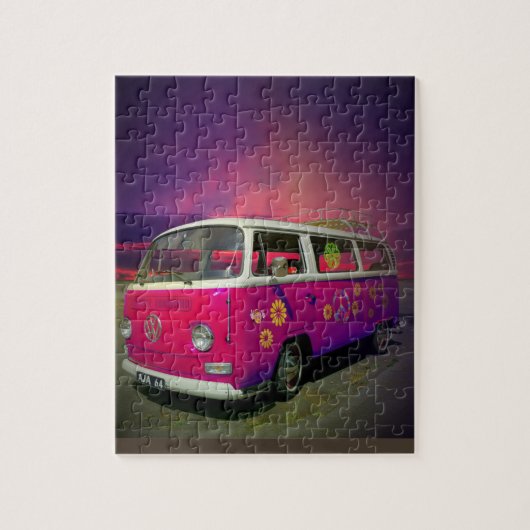 RETRO HIPPIE VAN JIGSAW PUZZLE (Vertikal)