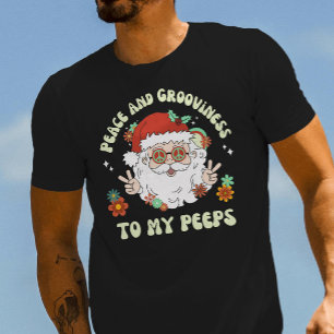 Retro Hippie Weihnachten T-Shirt