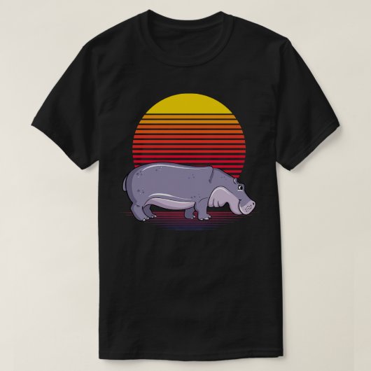 Retro Hippo T-Shirt (Design vorne)