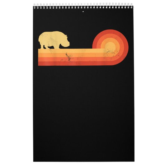 Retro Hippopotamus 60er 70er Hippo Kalender (Titelbild)