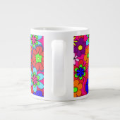 Retro Hippy Groovy Girly Floral Jumbo-Tasse (Rückseite)