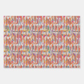 Retro Hippy Naturist (Nudist) Abstrakt Nostalgie Geschenkpapier Set (Vorderseite 2)