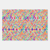 Retro Hippy Naturist (Nudist) Abstrakt Nostalgie Geschenkpapier Set (Vorderseite)