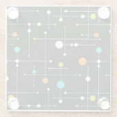 Retro Hipster Black Space Age Atomic Glasuntersetzer (Rückseite)