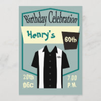 Retro Hipster Bowling Rockabilly Geburtstag