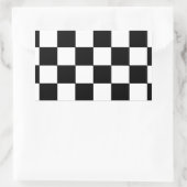 Retro-Hipster für Schwarzweiß-Karton Rechteckiger Aufkleber (Tasche)