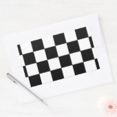 Retro-Hipster für Schwarzweiß-Karton Rechteckiger Aufkleber (Umschlag)