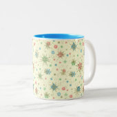 Retro Hipster-geometrische AtomSternexplosion 11oz Zweifarbige Tasse (VorderseiteRechts)