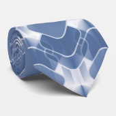 Retro Hipster Krawatte, blau Krawatte (Gerollt)