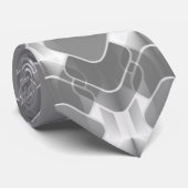 Retro Hipster Krawatte, grau Krawatte (Gerollt)
