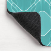 Retro Hipster Mousepad, Aquamarin Mousepad (Ecke)
