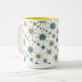 Retro Hipster-Raum-Alters-AtomSternexplosion 15oz Zweifarbige Tasse (Vorderseite Links)