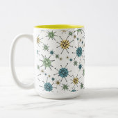 Retro Hipster-Raum-Alters-AtomSternexplosion 15oz Zweifarbige Tasse (Links)