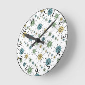 Retro Hipster Space Age Atomic Starburst Runde Wanduhr (Winkel)