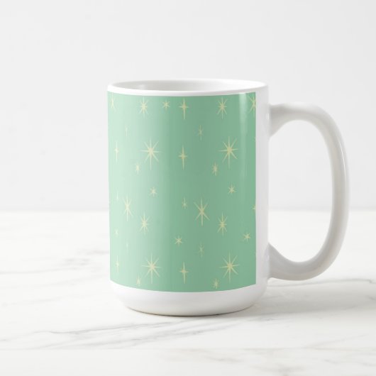 Retro Hipster Space Age Atomic Sternexplosion 15oz Kaffeetasse (Rechts)