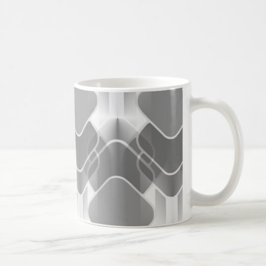Retro Hipster Tasse, grau Kaffeetasse (Rechts)