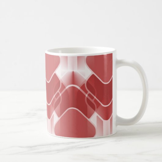 Retro Hipster Tasse, rot Kaffeetasse (Rechts)