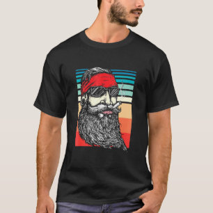Retro-Hipster-Vintage-Bärtiger-Hippie-Pfeifenrauch T-Shirt