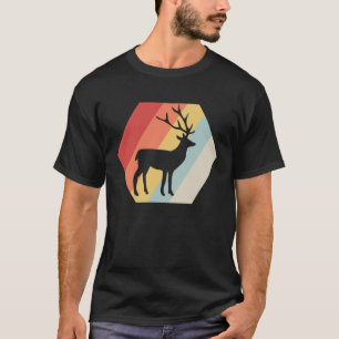 Retro Hirsch Vintag Jäger Wald Huting Hirsch T-Shirt