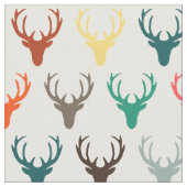 Retro-Hirschköpfe Stoff (Nahaufnahme)