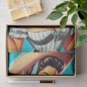 Retro Hispanic Cowgirl Seidenpapier (Geschenk)