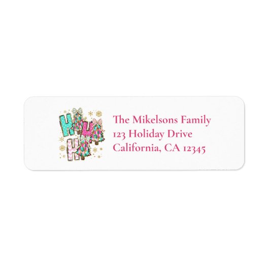 Retro Ho Ho Ho Glitter Christmas (Vorne)