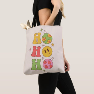 Retro Ho Ho Ho Groovy Weihnachten Tasche