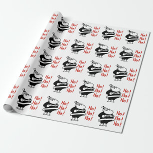 Retro Ho Ho Ho Packpapier Sankt  