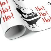 Retro Ho Ho Ho Packpapier Sankt | (Rolleneckpunkt)