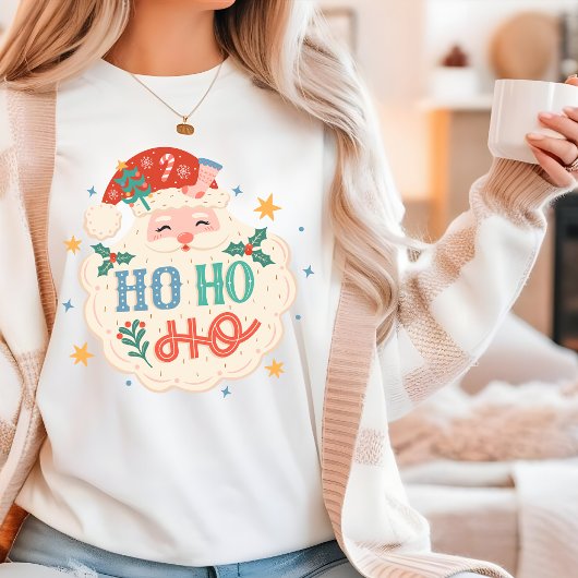 Retro Ho Ho Ho Weihnachten Tri-Blend Shirt