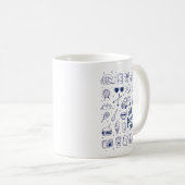 Retro-Hobbys und Reise-Ästhetik Kaffeetasse (VorderseiteRechts)