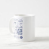 Retro-Hobbys und Reise-Ästhetik Kaffeetasse (Vorderseite Links)
