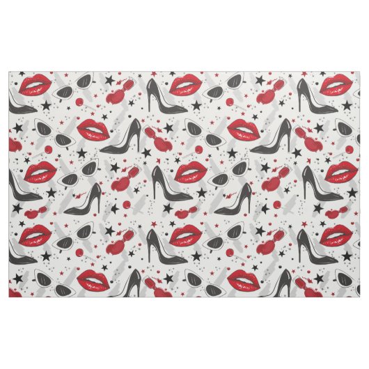 Retro-Hochmode-Mädchen Stoff (Fat Quarter (45,7 x 55,9 cm))