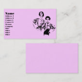 Retro-Hochmode-Modelle Visitenkarte (Vorne/Hinten)