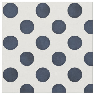 Retro-Hochskala Indigoblau-Polka-Punktmuster Stoff