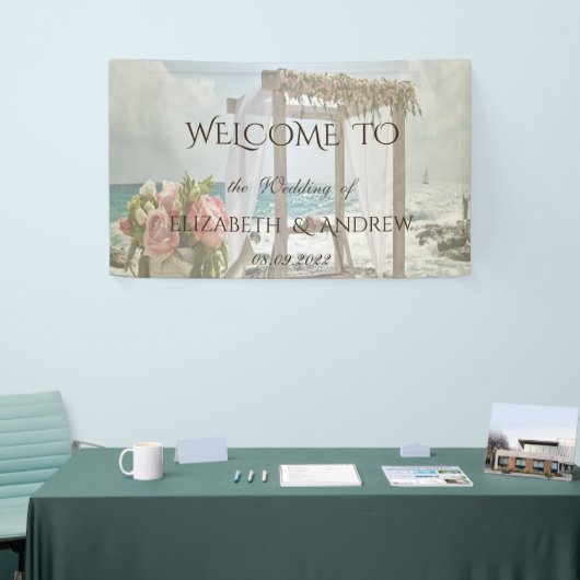 Retro-Hochzeit am Strand Banner (Messeveranstaltung)