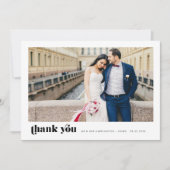 Retro Hochzeit Danke Fotokarte (Vorderseite)