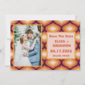 Retro-Hochzeit Das Date-Foto speichern Save The Date (Vorderseite)