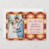 Retro-Hochzeit Das Date-Foto speichern Save The Date (Vorderseite)
