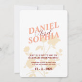 Retro Hochzeit Einladung White (Vorderseite)