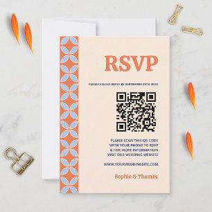 Retro-Hochzeit im Stil der Mitte des Jahrhunderts RSVP Karte