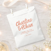 Retro-Hochzeit in rosa Pastellhandschrift Geschenktütchen (Ausgeschnitten)