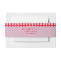 Retro-Hochzeit mit Vintagem rosa und rotem Karton