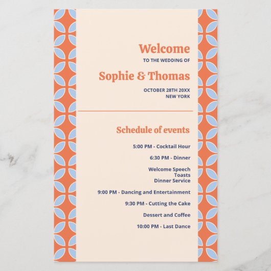 Retro-Hochzeit Mitte des Jahrhunderts (Vorderseite)