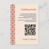 Retro-Hochzeit Mitte des Jahrhunderts Begleitkarte (Vorderseite)