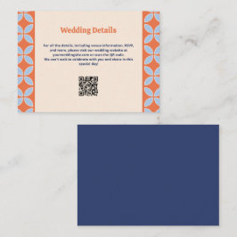 Retro-Hochzeit Mitte des Jahrhunderts Begleitkarte