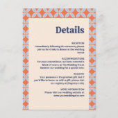 Retro-Hochzeit Mitte des Jahrhunderts Begleitkarte (Vorderseite)