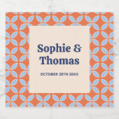 Retro-Hochzeit Mitte des Jahrhunderts Bierflaschenetikett (Einzelnes Label)