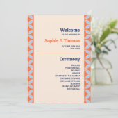 Retro-Hochzeit Mitte des Jahrhunderts Einladung (Stehend Vorderseite)